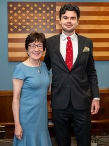 Senator Collins and Nicholas Gillert